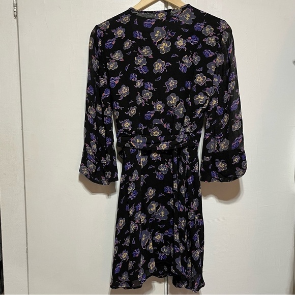 Ganni Floral Print Georgette Wrap Dress, Small - Picture 9 of 15